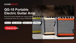 QG-15 portable electric guitar amplifier sample for OEM evaluation