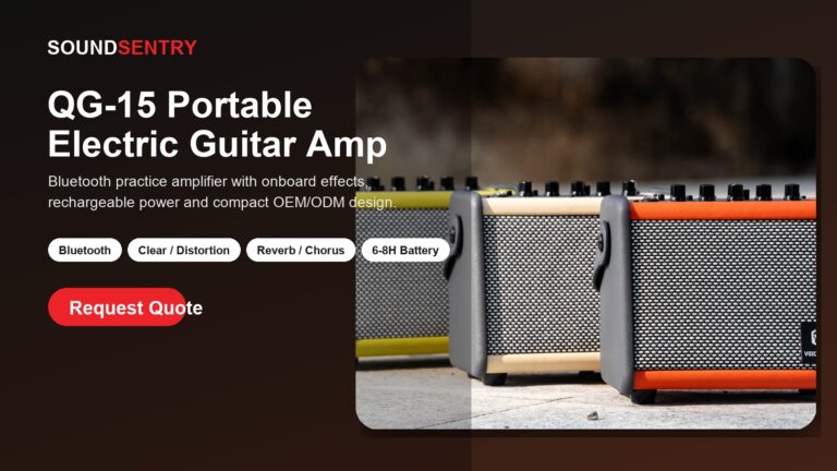 QG-15 portable electric guitar amplifier sample for OEM evaluation