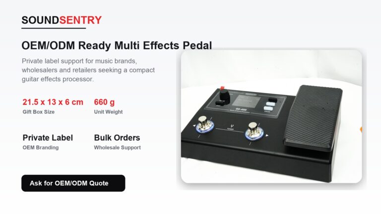 SoundSentry GS-450 multi-effects pedal for OEM/ODM and private-label projects