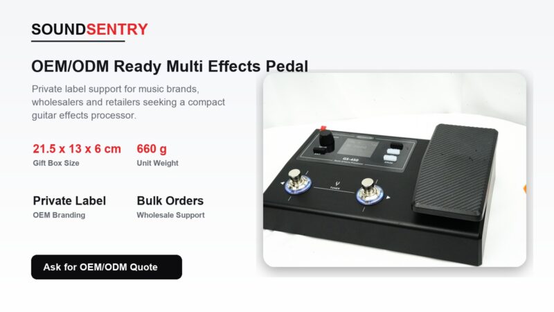 SoundSentry GS-450 multi-effects pedal for OEM/ODM and private-label projects