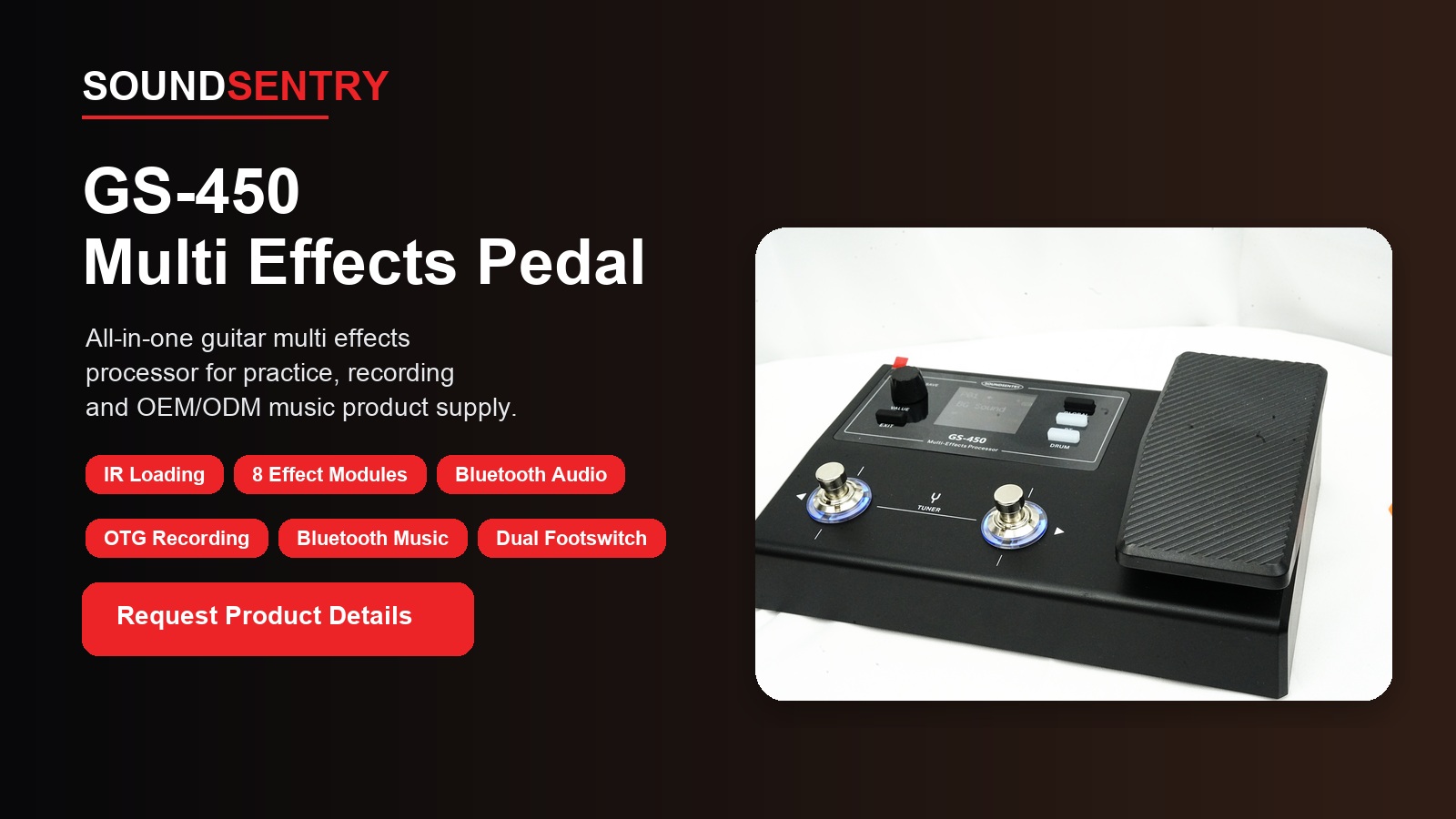 GS-450 multi-effects pedal sample for OEM evaluation