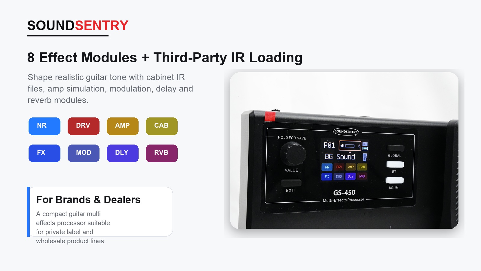 GS-450 IR loading and eight effect modules sample check