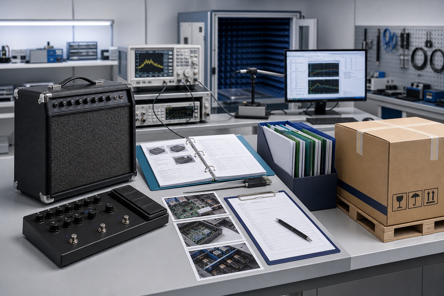 Audio product testing, technical-file and market-release documentation workflow