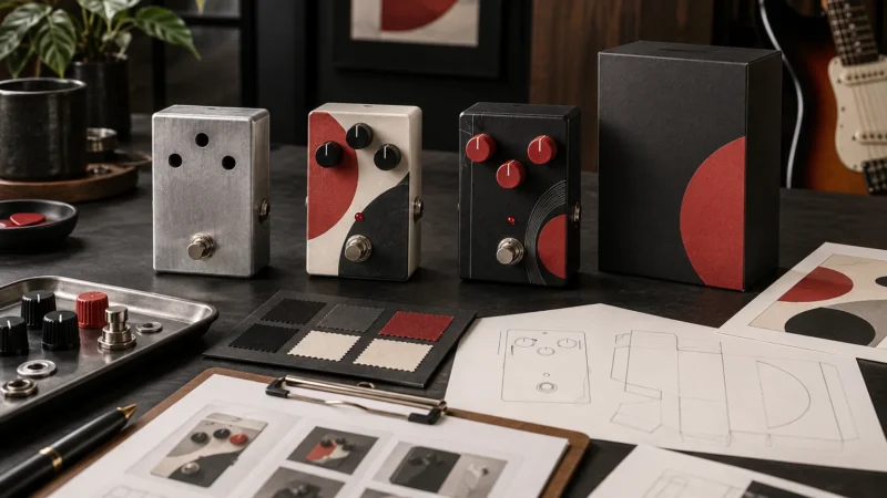 Unbranded guitar pedal development options compared across existing platform and custom ODM paths