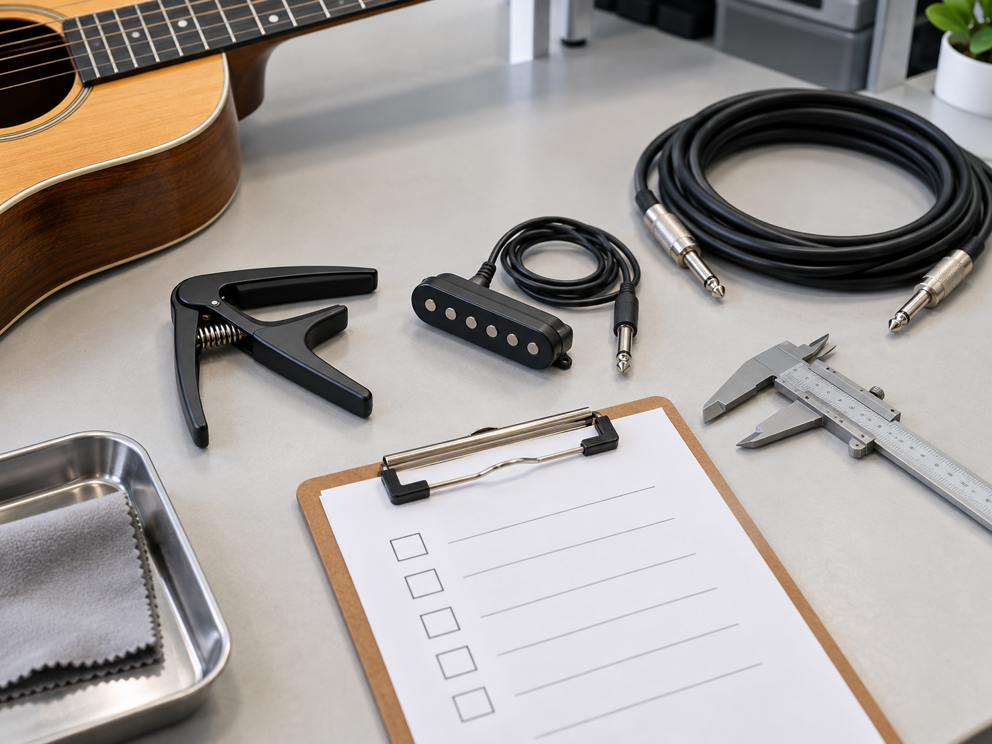 Generic accessories prepared for sample evaluation